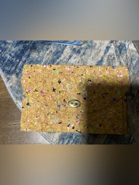 Cork Confetti Fold-Over Wallet - Multicolor